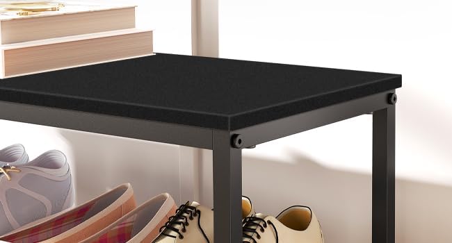 10 Tier Shoe Rack, Large Capacity Shoe Storage Organizer Holds 40 Pairs, Sturdy and Stable, for Entryway, Hallway, Closet, Dorm Room, Black SS10BB