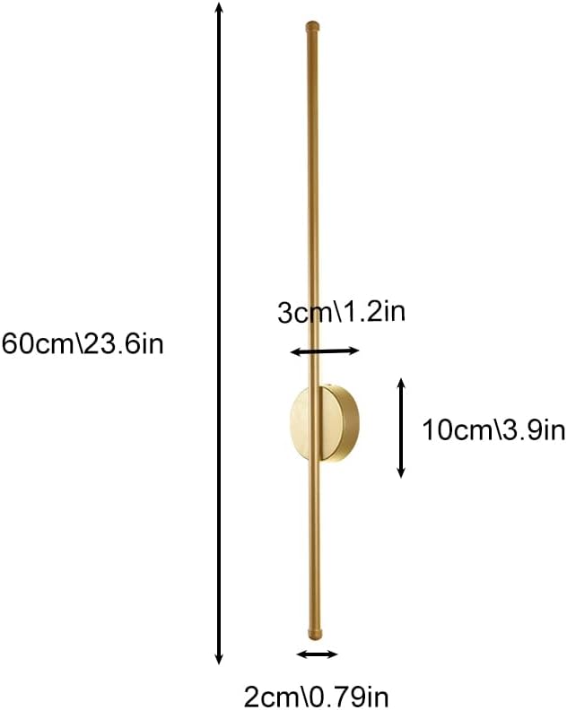 Nordic LED Linear Wall Sconce - Minimalist Aluminum Light for Living Room, Bedroom, and More(Glod,X-Large)