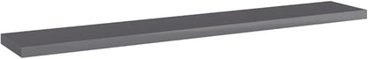 Set of 4 Wall Mounted Floating Shelves, 23.6 Inch High Gloss Grey Engineered Wood Storage Boards for Bedroom, Living Room and Home Office Decor