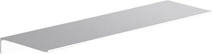 Danpoo Adhesive Floating Shelf for Wall Storage, Metal Wall Shelf for Bathroom/Living Room/Kitchen/Bedroom, 20" Long Display Shelf for Collectibles, Silver