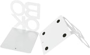 Book Ends - Decorative Metal Book Ends Supports for Bookrack Desk,Books, Unique Appearance Design,Heavy Duty (White)
