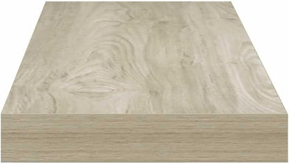 Set of 4 Oak Honeycomb MDF Floating Wall Shelves, Modern Storage Display with High Capacity and Seamless Design for Living Room Office