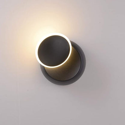 Chrasy Modern Wall Sconce 5W LED Wall Light Lighting Direction Adjustable 3000k Warm White Indoor Hardwired Wall Lamp for Bedside Kitchen Hallway Staircase Aisle (Black)
