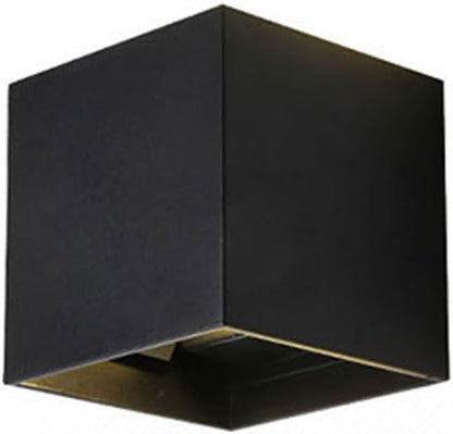 ICEMOB 3.94in Indoor Wall Sconce Dimmable 12W, Modern LED Wall Lamp Black, Up Down Wall Mount Lights Mini Metal for Living Room Bedroom Hallway Decor