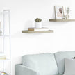 Floating Wall Shelf Oak Honeycomb MDF 19.7 x 9.1 x 1.5 Inches Modern Minimalist Invisible Mounting Durable Display