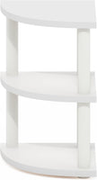 Furinno Turn-N-Tube Kitchen Countertop Organizer, 3-Tier Corner Countertop Organizer Shelf, Corner Shelf, for Kitchen, Pantry, Organizers and Storage, White