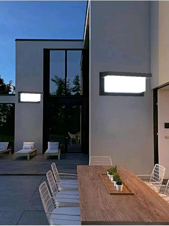 Wrasse Outdoor Wall Sconces Light 2000 Lumen 20W Wall Proch Lights 6500K Exterior Lighting fixtures120V Modern Mount Sconce Lamp for House Outside