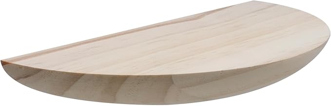 2 Pack Floating Shelves,Half Round Wood Wall Mounted Shelves for Bedroom Living Room Bathroom Kitchen Office and Plants Wall Decor,Wood