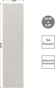 Shiplap Felt Wall Panels for Interior Wall Decor, Accent Wall Paneling for Bedroom Living Room & Office, Peel and Stick, Sound Absorbing – 24 Pack Felt Wall Tiles with Adhesive - Beige