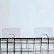 12 PCS Wall Mounted Replacement Sticky Pads for Kitchen Bathroom Shower Caddy Organizer Rack Holder Nail Free Adhesive Hooks (Claw Shape)