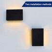 FUDESY LED Wall Sconce, Black Plastic Modern Wall Light Fixtures, Indoor Outdoor Up and Down Wall Lighting for Living Room Bedroom Hallway Corridors, 3000K, Warm White, 2-Pack