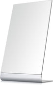Frameless Makeup Mirror for Desk, 15 x 8.5 Inch Aluminum Standing Table Mirror, Large Counter Top Mirror