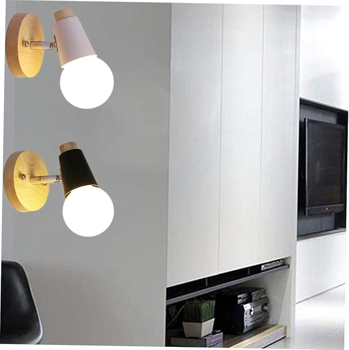 Minimalist Wall Lamp Solid Wood Design for Loft and Restaurant Decor Modern White Wall Light Without Bulb for Bedroom and Room