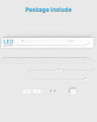ASOKO Plug-in Under Cabinet Lighting, 24Inch LED Workbench Lights with Super Brighten 900Lumen and Dimmable 6000K Cool White, Memory Function Desk Lamp for Kitchen Sink/Desk/Workbench