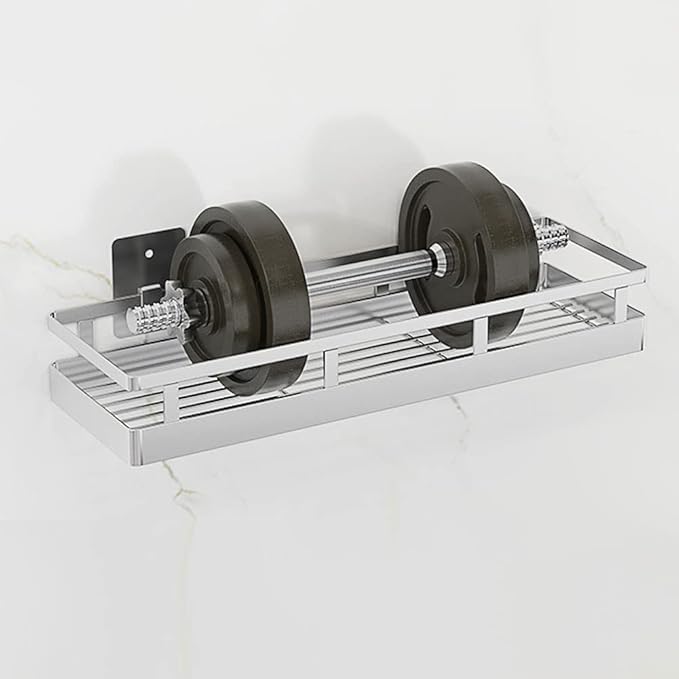 2PCS Kitchen Spice Rack, SUS304 Stainless steel Wall Mount Storage Rack, Seasoning Container, 15.7Inch Spice Organizer, Kitchen Seasoning Hanging Rack, Bathroom Shelf for Storing Toiletries