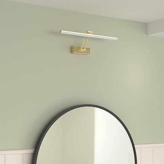 Wireless Picture Light,5200mAh Battery Operated Picture Lights with Remote,Gold Picture Light, Full Metal Painting Light for Wall Display, Gallery,Portrait,Bedroom (Gold)