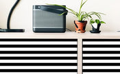 Qianglive17.3”x200” Black and White Striped Peel and Stick Wallpaper Self-Adhesive Removable Waterproof Wallpaper Wall Covering Cabinets Shelves Drawer Liner Decorative