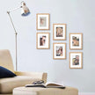 8x10 Picture Frame Set of 4, Made of Perspex Glass, Display Picture 5x7 with Mat or 8x10 without Mat, Wood Grain Photo Frame for Wall Mounting or Tabletop Display for Birthday Christmas Gifts
