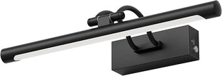 Cordless Picture Light with Remote, Battery Operated Wall Sconce for Artwork, 3 Colors Painting Light Dimmable and Timer, Wireless Art Light for Display (Black)