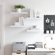White Honeycomb MDF Metal Medium Floating Wall Shelf Set of 4, Modern Minimalist Shelving for Living Room Decor and Home Organization, Easy Install Space Saver with Durable