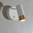 DUHU Wall Sconce Lights for Bedroom,White Wall Light with Switch,Indoor Modern Gold Hardwired Sconces Wall Lighting with Rotatable Lampshade,Wall Lamps for Living Room,Corner,Hallway,Bar,Wall Decor