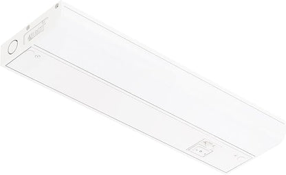 GETINLIGHT 12-inch Hardwired Only 3 Color LED Under Cabinet Lighting, Selectable 3000K/4000K/5000K, Dimmable, Matte White Finished, ETL Listed, IN-0201-11-WH-345K