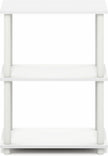 Furinno Turn-N-Tube Storage Shelves, 3-Tier Book Shelf, Corner Shelf, Toolless Open Shelves, for Organization and Storage, Living Room, Garage, Home Office, White