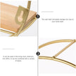 ABOOFAN Round Wall Floating Shelves, 10'' Small Gold Metal Wire Geometric Circle Organizer Wall Shelf, Space-Saving Decorative Display Floating Rack for Living Room, Office