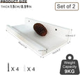 Z metnal Small Floating Shelves, Natural Wooden Display Wall Shelf for Picture Ledge, Nursery Floating Shelves, White, Wall Mounted, 12 x 5.5 inch, 2 Pcs