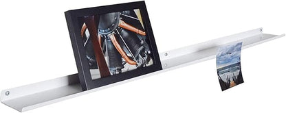 Floating Ledge, Photo Shelf, Art Ledge - Very Durable and Made in The USA (White, 33")
