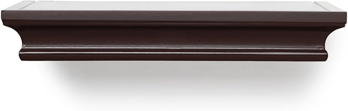 AHDECOR Floating Shelves Wall Mounted, Deeper Wall Storage Shelf for Home Décor, Super Sturdy, Easy to Install, 12” Wide, 7.75” Deep, Espresso Brown