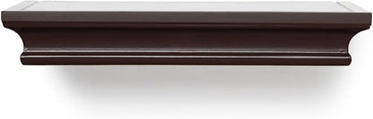 AHDECOR Floating Shelves Wall Mounted, Deeper Wall Storage Shelf for Home Décor, Super Sturdy, Easy to Install, 12” Wide, 7.75” Deep, Espresso Brown