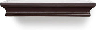 AHDECOR Floating Shelves Wall Mounted, Deeper Wall Storage Shelf for Home Décor, Super Sturdy, Easy to Install, 12” Wide, 7.75” Deep, Espresso Brown