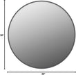 Antok 30 Inch Round Mirror for Wall, Round Bathroom Mirror, Circle Wall Mirrors with Black Metal Frame, Circle Mirrors Suitable for Wall, Bathroom, Vanity, Living Room, Entryway