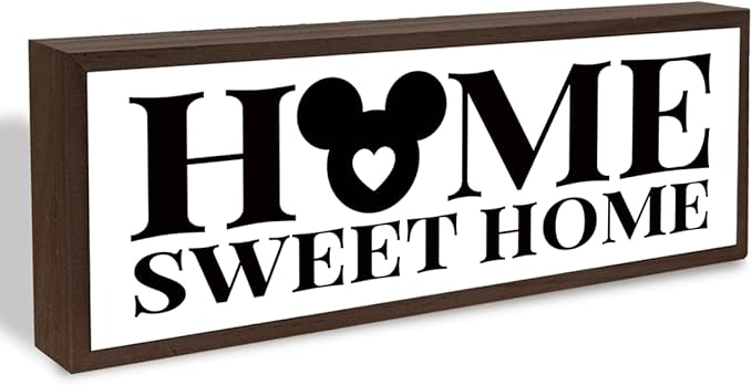 Home Sweet Home Sign, Decorative Wooden Signs and Plaques, Front Door Porch Decors, Living Room Decors, Farmhouse Decoration for Wall or Tabletop, Housewarming Decor
