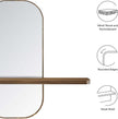 Modway EEI-6349-WAL Solstice Mirror, Walnut