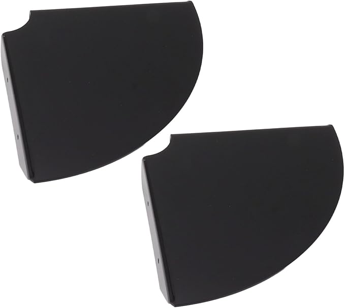 Health Gear Acrylic Wall Mount Floating Corner Shelves 2pcs Quarter Round Shower Shelf, Sturdy Wall Storage Display Organizer for Bathroom Kitchen Bedroom Living Room 1.2 x 8.3 x 8.3in (Black)