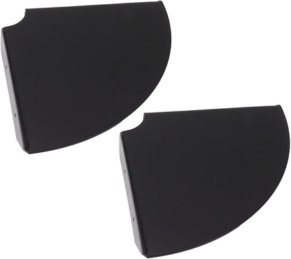 Health Gear Acrylic Wall Mount Floating Corner Shelves 2pcs Quarter Round Shower Shelf, Sturdy Wall Storage Display Organizer for Bathroom Kitchen Bedroom Living Room 1.2 x 8.3 x 8.3in (Black)