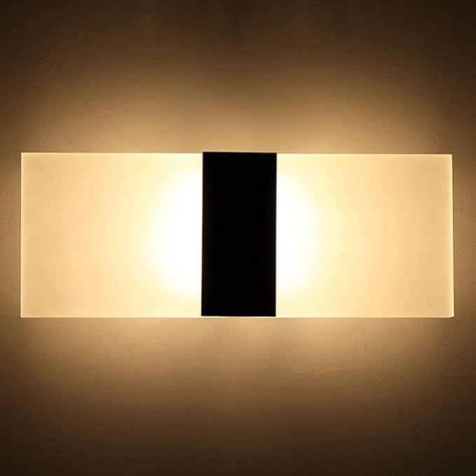 TOPINCN Sconce Acrylic Aluminium Alloy LED Acrylic Indoor Room Wall Mounted Sconce Light Bed Night Decorative Lamp (29 * 11)