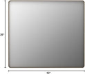 LOAAO 40”X36” Bronze Bathroom Mirrors for Vanity, Rounded Rectangle Brushed Bronze Metal Frame Mirror, Anti-Rust, Tempered Glass, Hangs Horizontally or Vertically