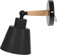TEHAUX Nordic Modern Wall Light Black Wood Hanging Lamp Simple Chic Bedroom Wall Light for Corridor Durable Indoor Fixture with Contemporary Design