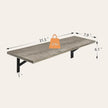 DINZI LVJ Long Shelf, 31.5 Inch Large Wall Mounted Shelves Set of 2, Easy-to-Install, Display Ledges with Sturdy Metal Brackets for Living Room, Bathroom, Bedroom, Kitchen, Laundry Room, Gray Wash
