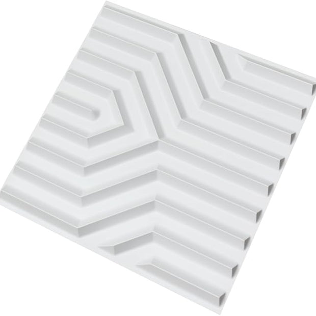 Art3d Decorative 3D Wall Panel, 32 Sq.FT PVC Interior Wall Decor for Living Room, Bedroom, Lobby, Office, Shopping Mall, White
