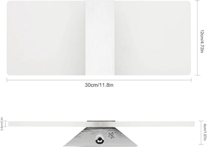 LED Wall Sconce Modern Wall Light Lamps 12W Cool White 6000K Up and Down Indoor Acrylic Lighting Fixture for Living Room Bedroom Hallway Conservatory Home Room Decor Not Dimmable No Plug(3 Pack)