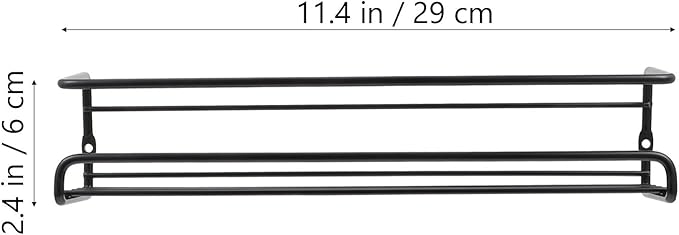 Hemoton Wall Mounted Kitchen Spice Rack Organizer 11.4 Inch Adjustable Seasoning Shelf for Pantry and Cabinet Door Storage