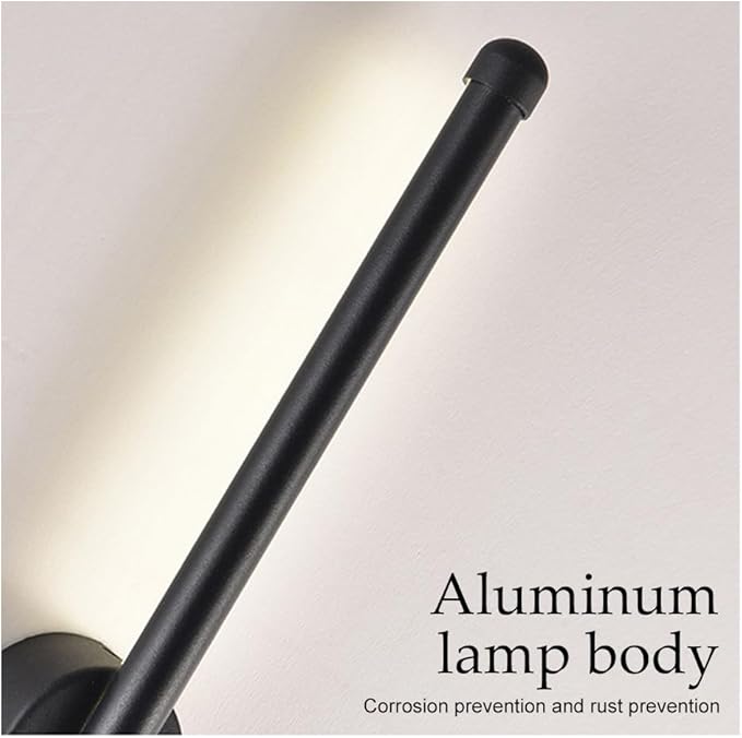 Nordic LED Linear Wall Sconce - Minimalist Aluminum Light for Living Room, Bedroom, and More(Black,100cm)