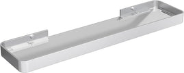 Danpoo 20 Inch Long Floating Shelf, Clear Tempered Glass Wall Shelf with Matte Silver Aluminum Frame - Spacious and Stylish Storage for Your Home