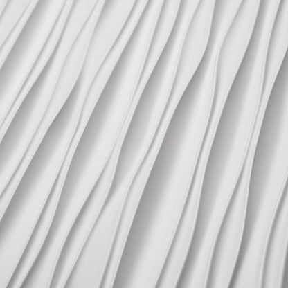 Art3d 46.2 SF White Large PVC 3D Wall Panels for Interior Wall Décor,3D Textured Wavy Wall Panels Decorative, Pack of 6 Tiles(47.2"×23.6")