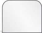 Modern Large Wall Mirror, Modern Mantel Minimalist Home Decor, Brushed Black Metal Framed Arched Mirror for Living Room, Bedroom, Fireplace, Mantle, Entryway, Bathroom, 36