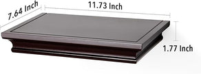 AHDECOR Floating Shelves Wall Mounted, Deeper Wall Storage Shelf for Home Décor, Super Sturdy, Easy to Install, 12” Wide, 7.75” Deep, Espresso Brown